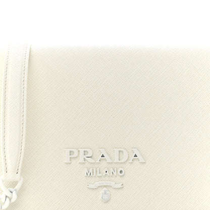 Prada Saffiano Lux Crossbody Bag White 7 of 12