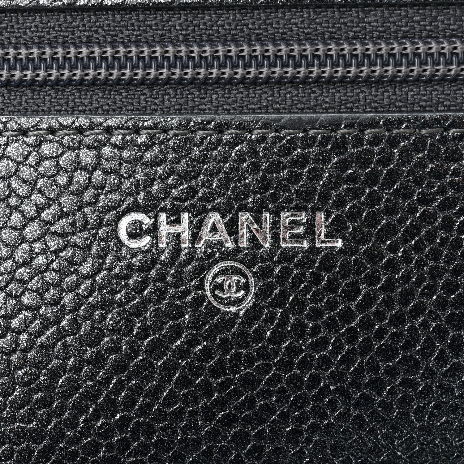 Chanel Iridescent Caviar Quilted Wallet on Chain WOC Blue 6 of 12