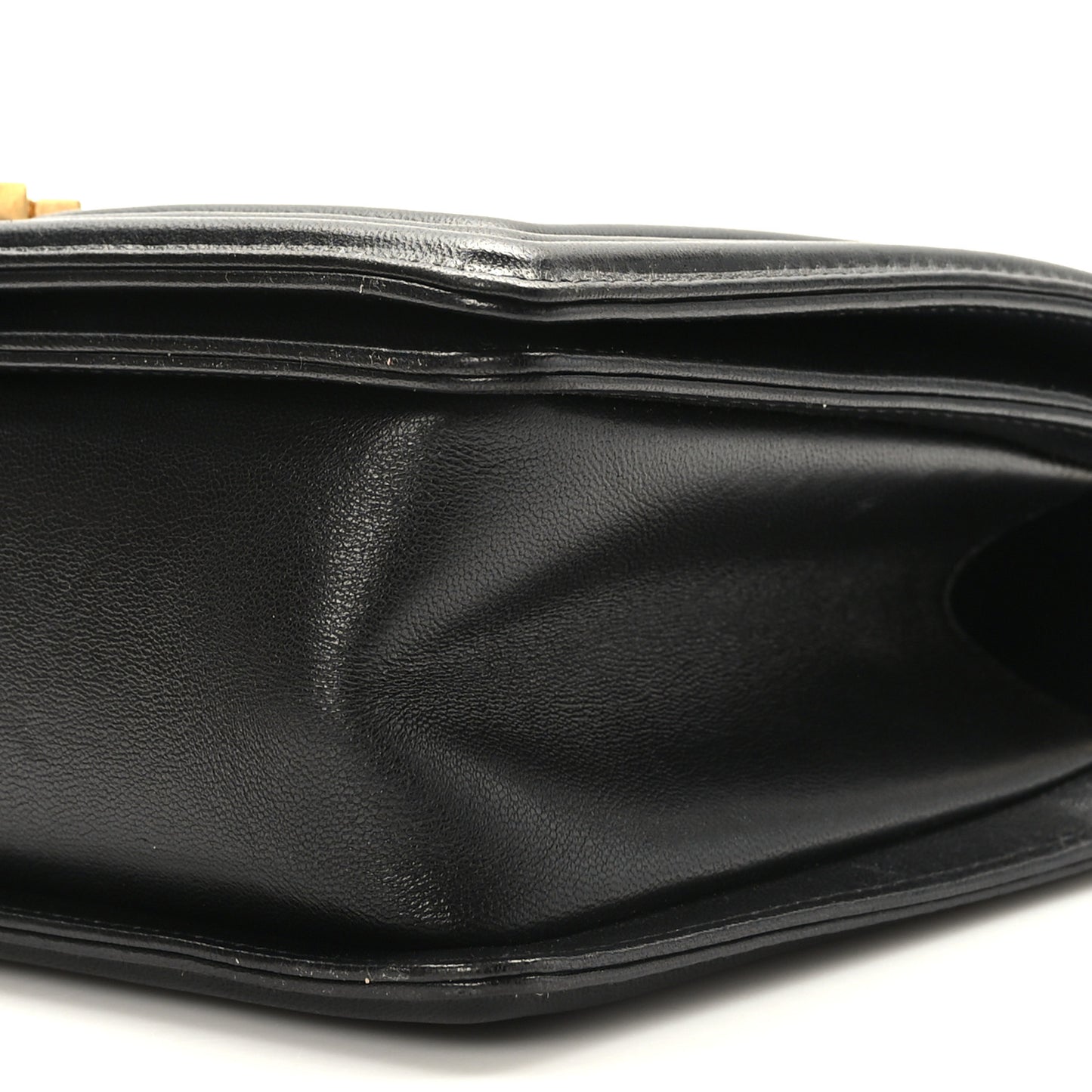 Lambskin Quilted Medium Boy Flap Black