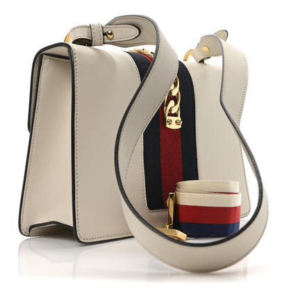 Gucci Calfskin Small Sylvie Shoulder Bag Off White 3 of 10