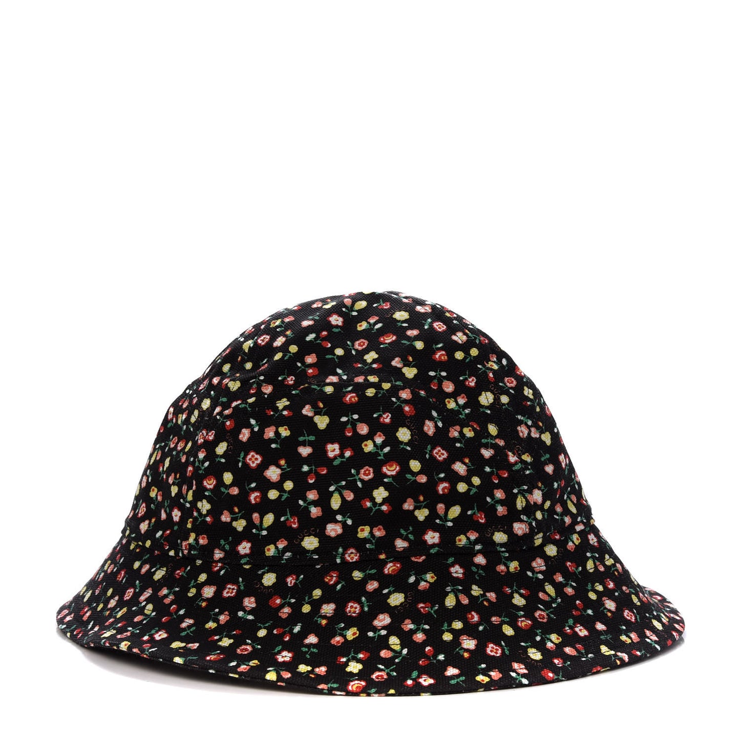X LIBERTY OF LONDON Canvas Floral Print Bucket Hat L Black Multicolor
