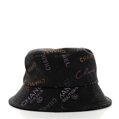 Chanel Denim Mood Cloche Bucket Hat S Black 5 of 8