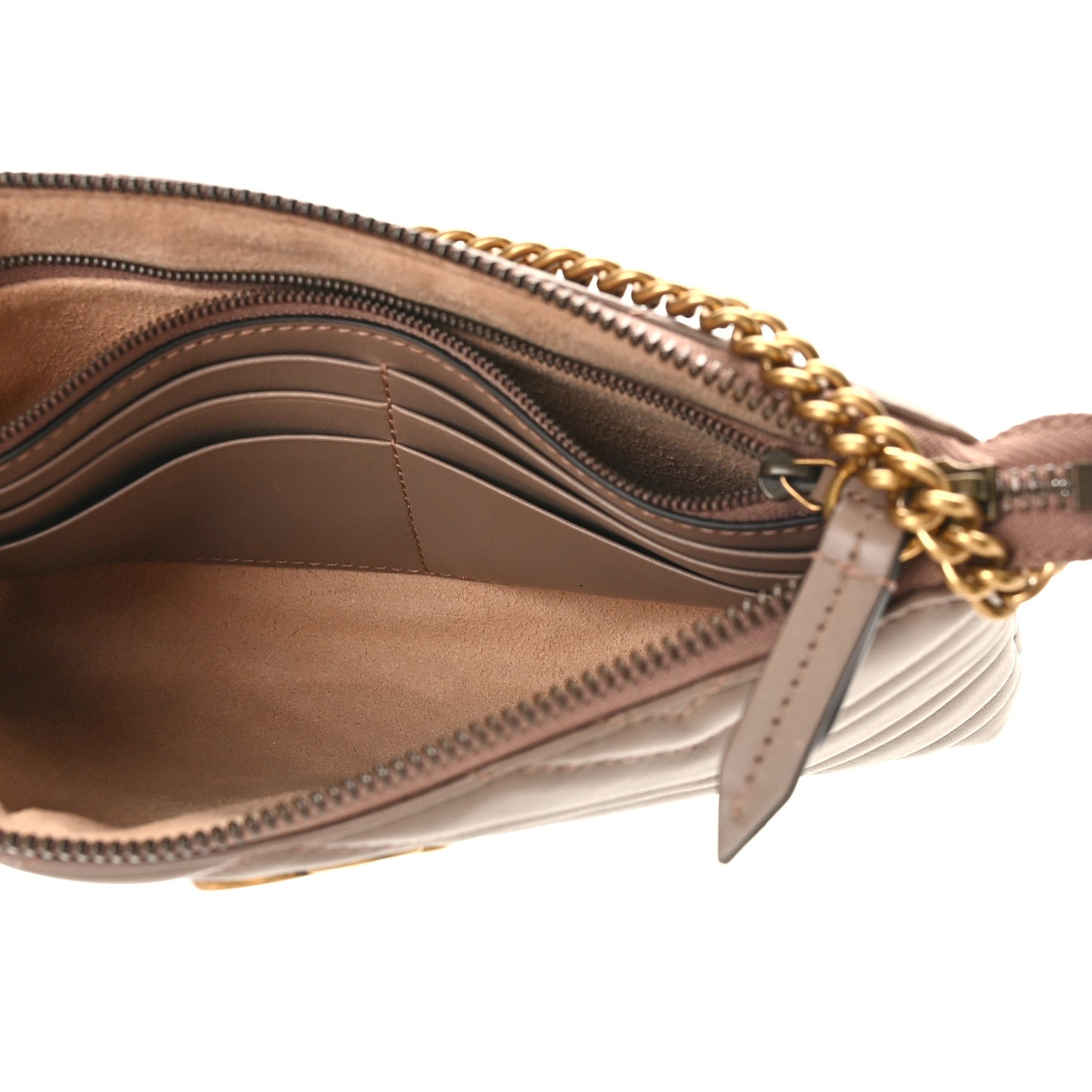 Calfskin Matelasse Mini GG Marmont Chain Bag Porcelain Rose