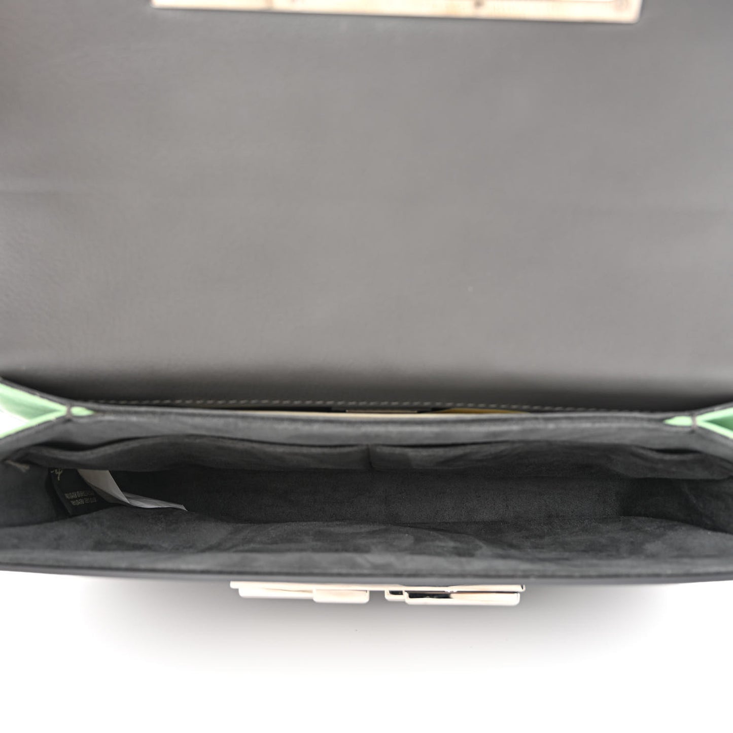 Vitello Dolce Crystal 3Baguette Shoulder Bag Blue Grey