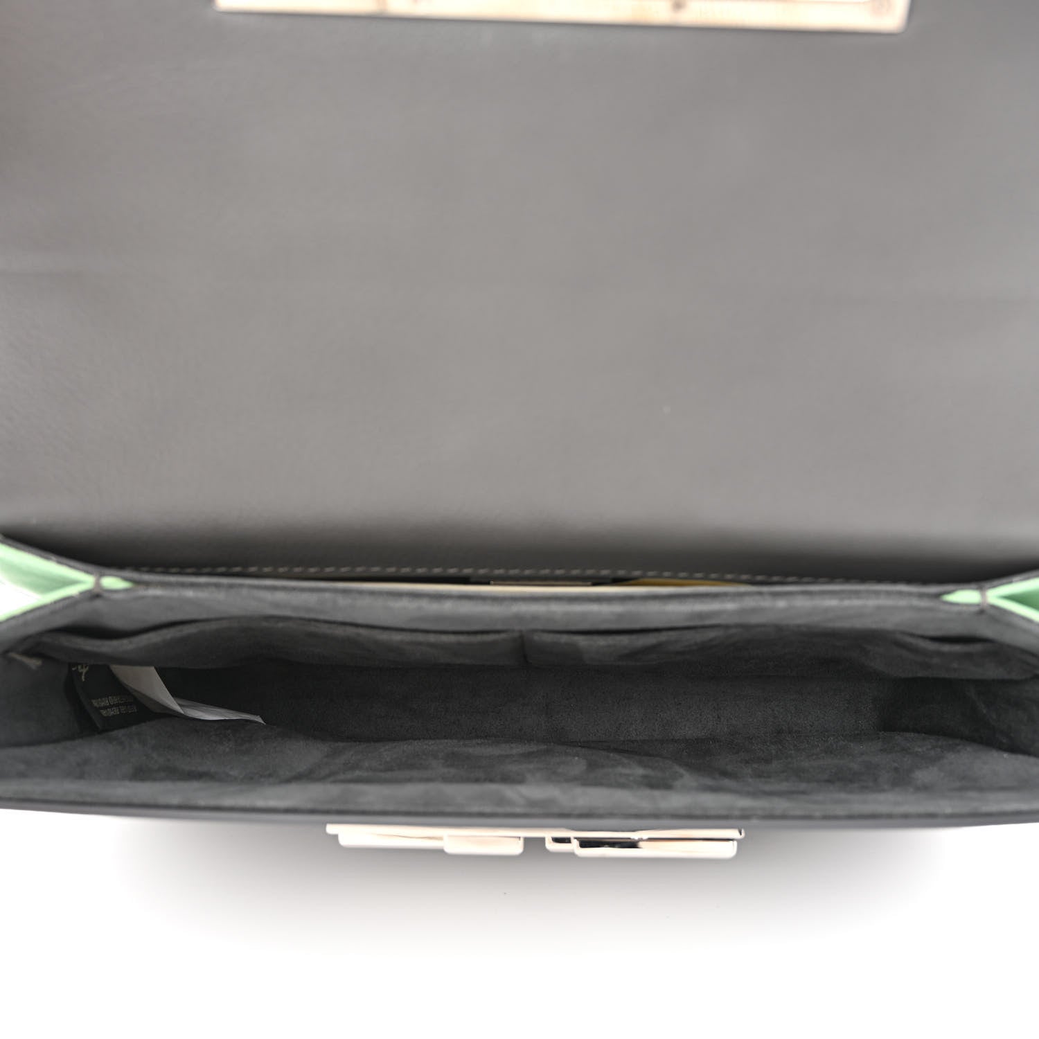 Fendi Vitello Dolce Crystal 3Baguette Shoulder Bag Blue Grey 5 of 13