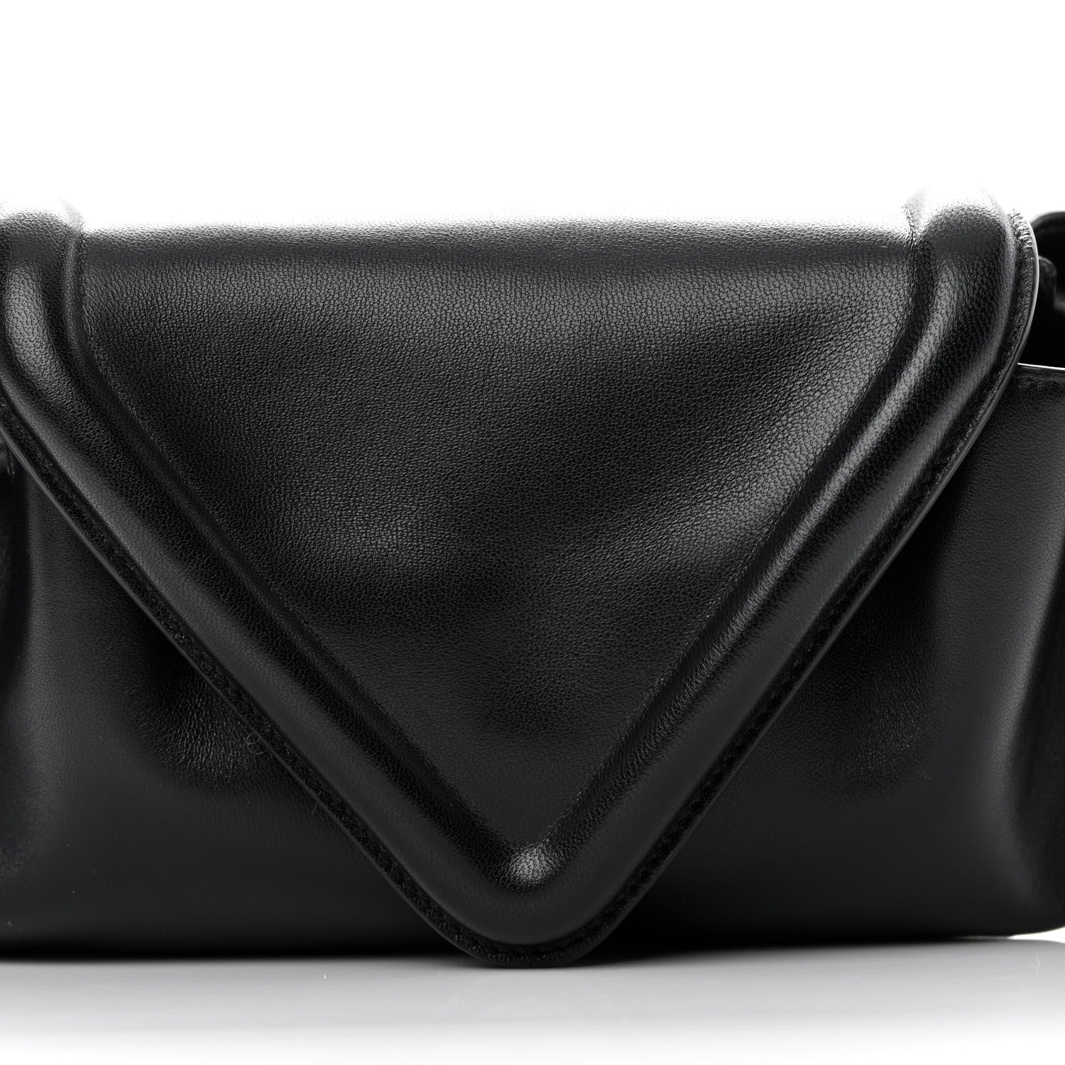 Bottega Veneta Lambskin Small Beak Triangle Flap Shoulder Bag Black 6 of 12