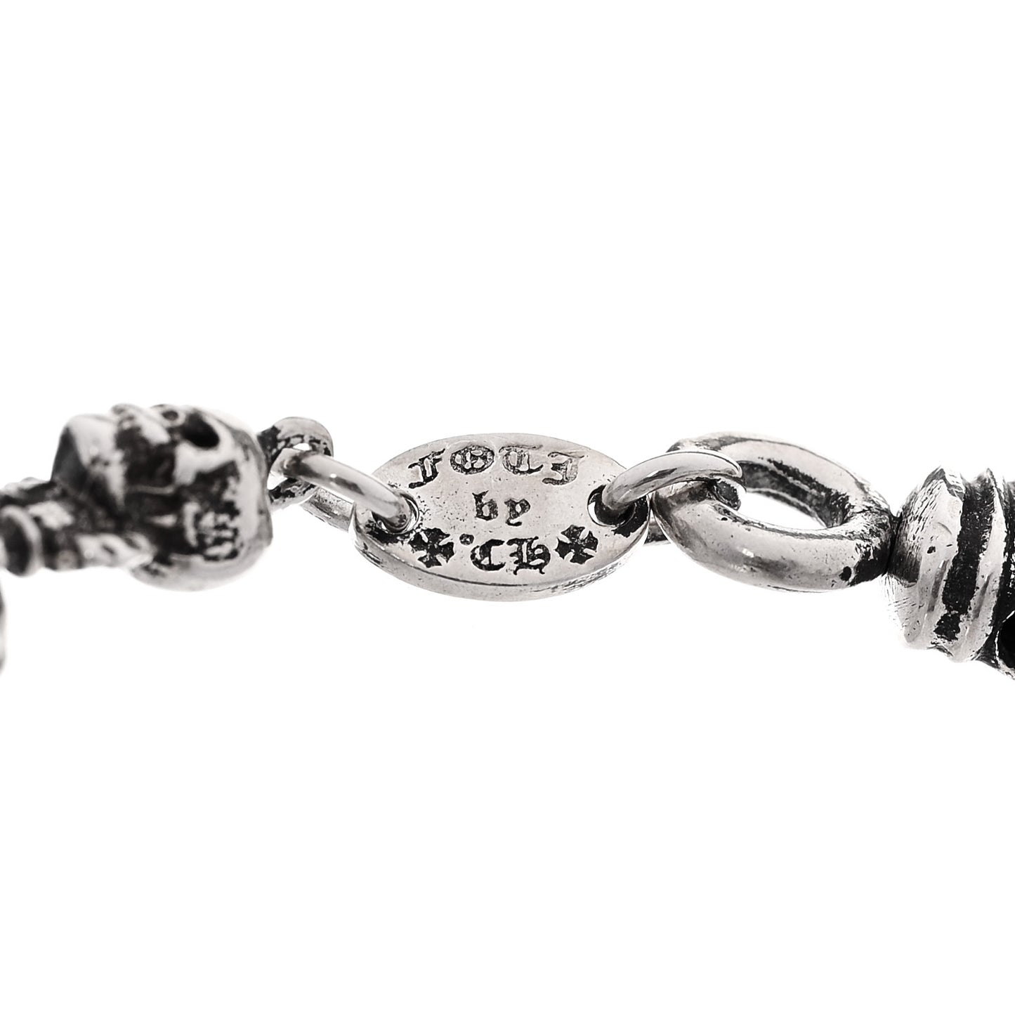 Sterling Silver Foti Skull Bracelet