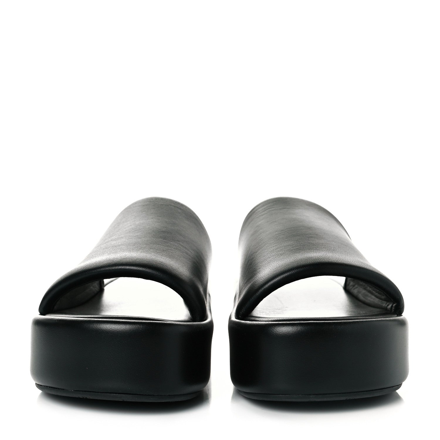 Balenciaga Smooth Nappa Logo Rise Platform Sandals 37 Black White 2 of 8