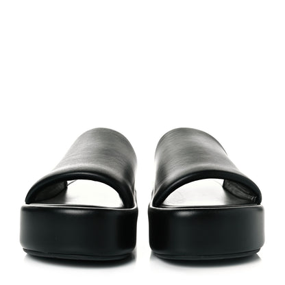 Balenciaga Smooth Nappa Logo Rise Platform Sandals 37 Black White 2 of 8
