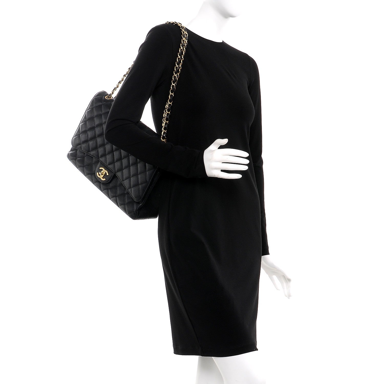 Chanel Caviar Quilted Maxi Double Flap Black 5 of 18