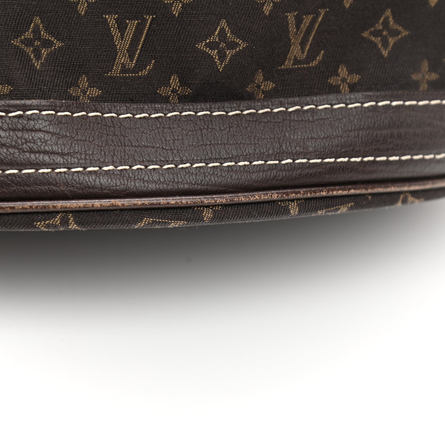 Mini Lin Monogram Bucket Bag Ebene