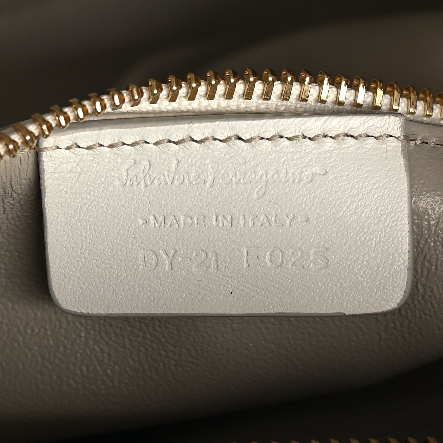 Calfskin Perforated Fiamma Bag White