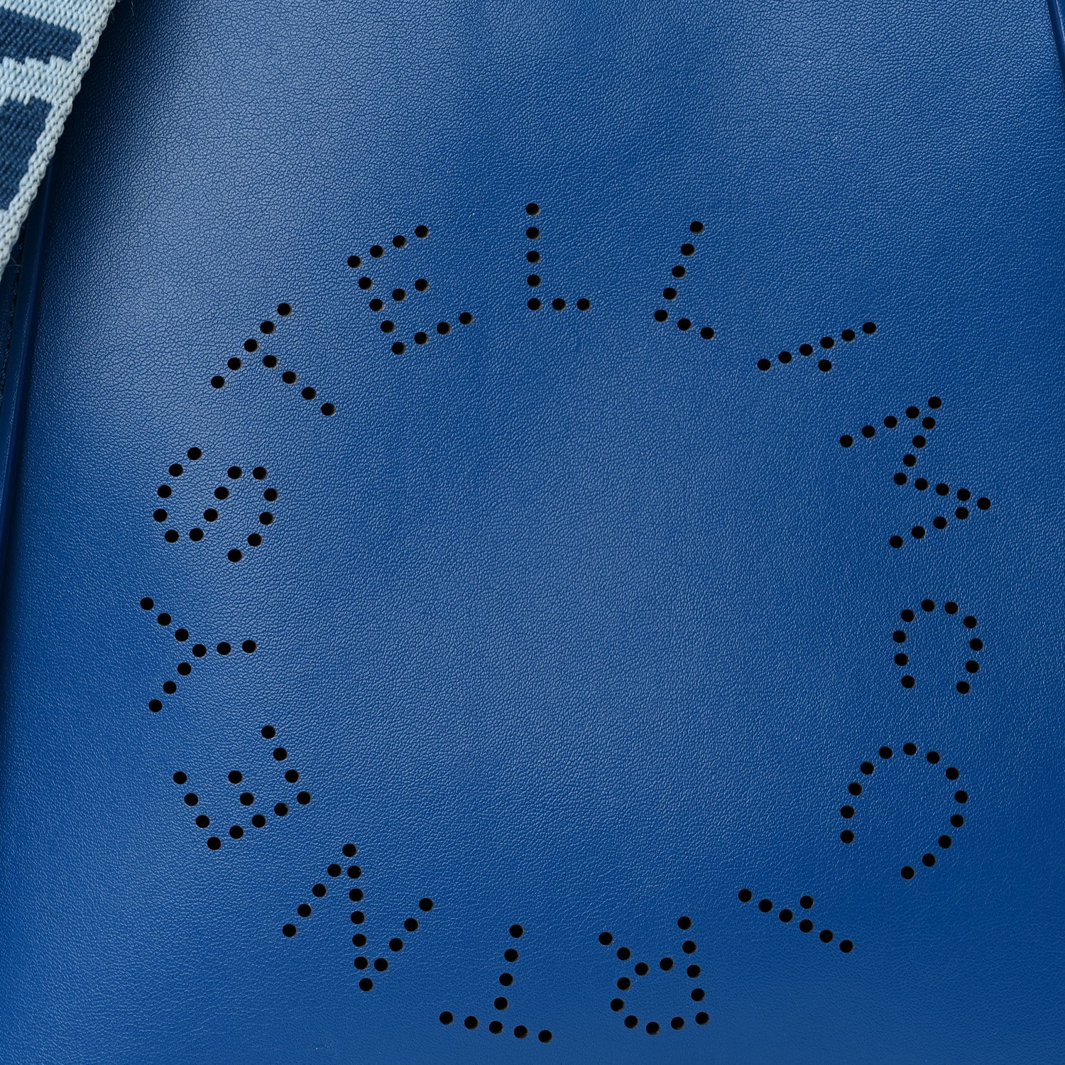 Stella McCartney Eco Alter Nappa Perforated Logo Mini Crossbody Blue 7 of 10