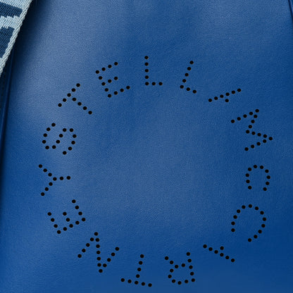 Stella McCartney Eco Alter Nappa Perforated Logo Mini Crossbody Blue 7 of 10
