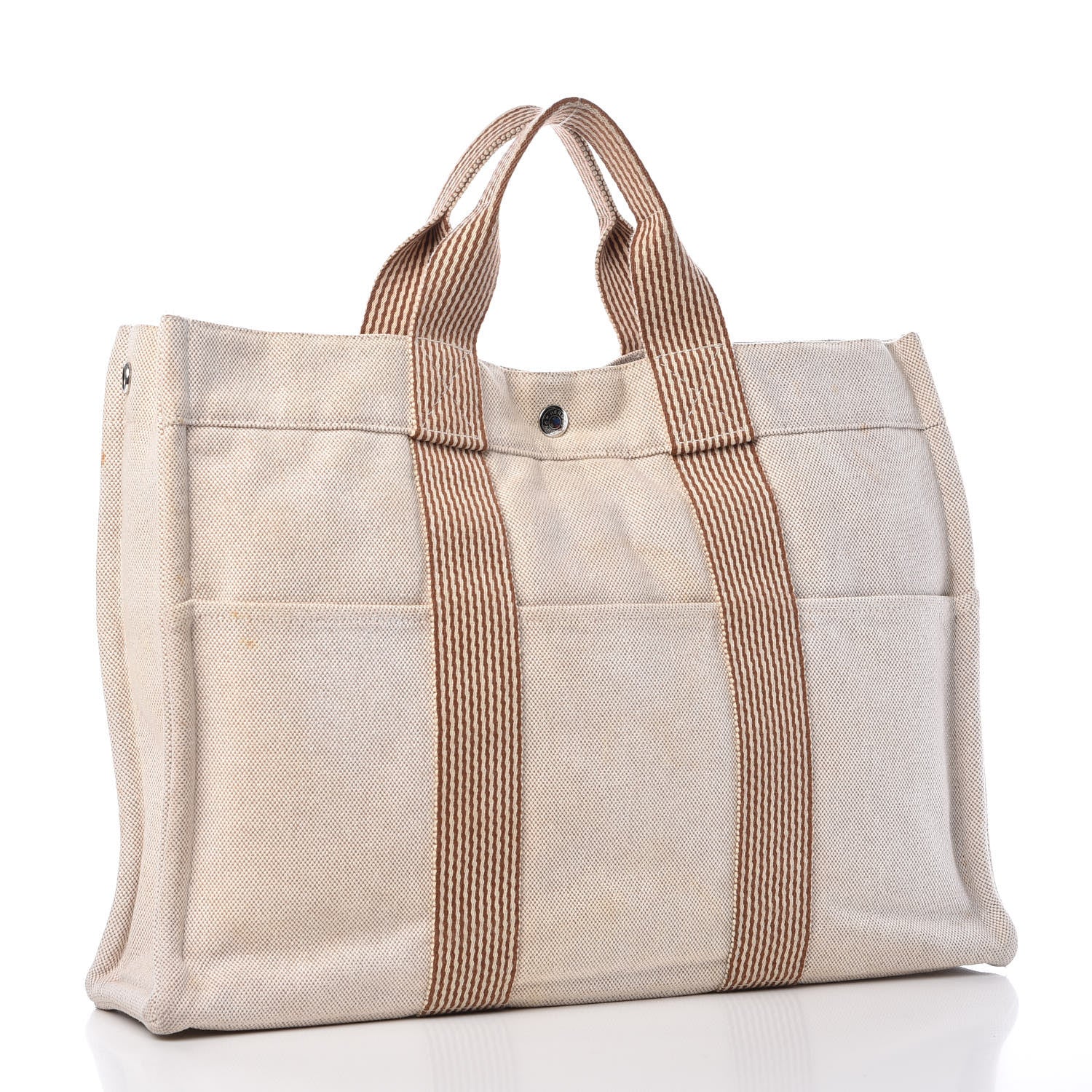 Hermes Canvas Fourre Tout MM Brown 3 of 18
