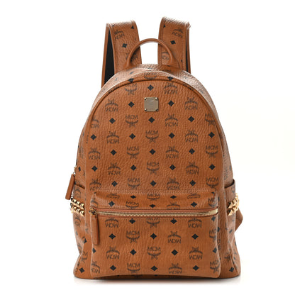 MCM Visetos Medium Side Studs Stark Backpack Cognac 1 of 9