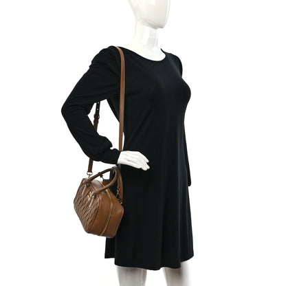 Miu Miu Nappa Matelasse Large Arcadie Top Handle Bag Caramel 2 of 8
