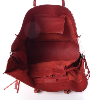 Balenciaga Veau Souple Papier A4 Zip Around Tote Rouge 5 of 19