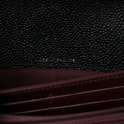 Chanel Caviar Quilted Large Gusset Flap Wallet Black 7 of 11