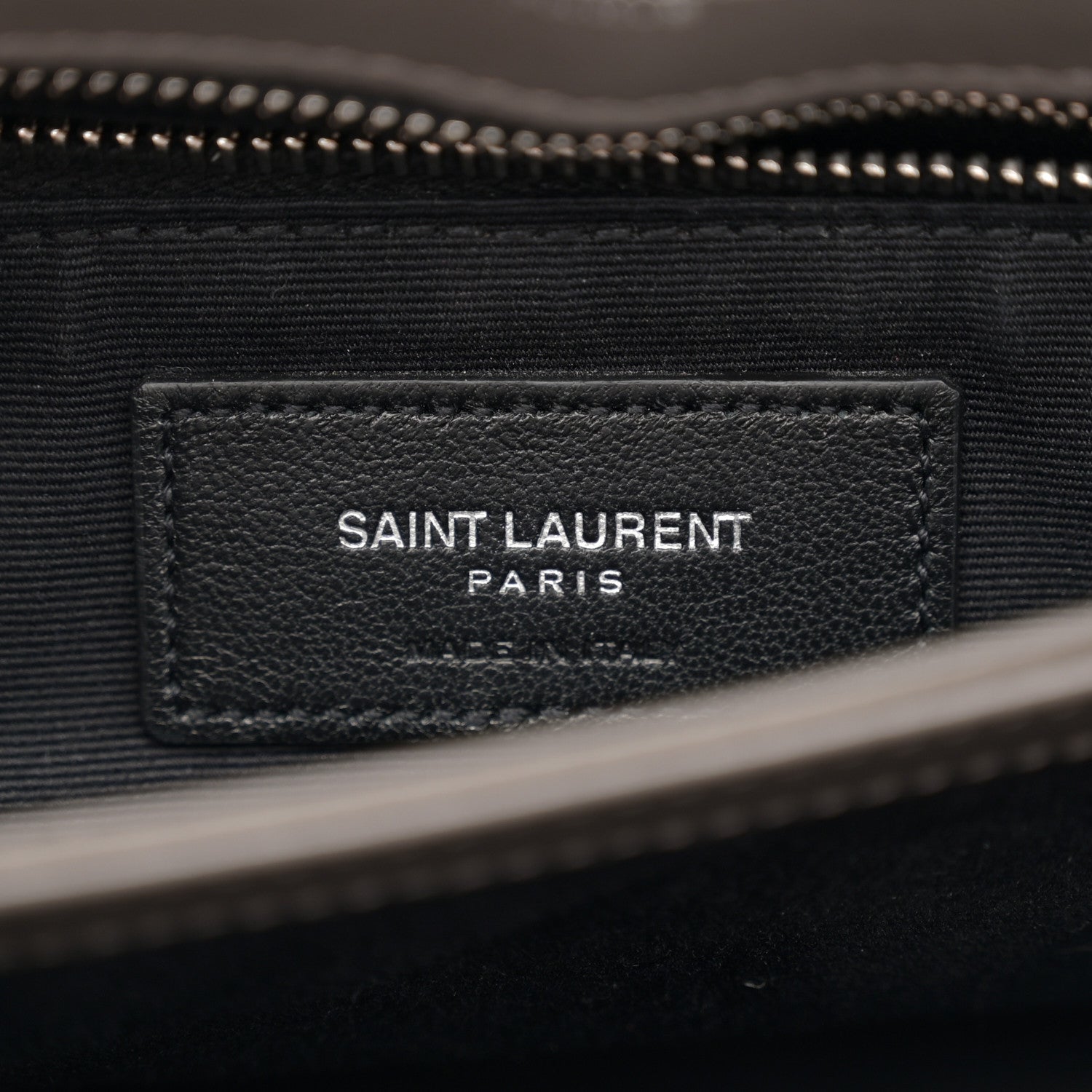 Saint Laurent Calfskin Y Quilted Monogram Toy Loulou Crossbody Bag Grey Kaki 6 of 12