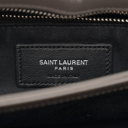 Saint Laurent Calfskin Y Quilted Monogram Toy Loulou Crossbody Bag Grey Kaki 6 of 12