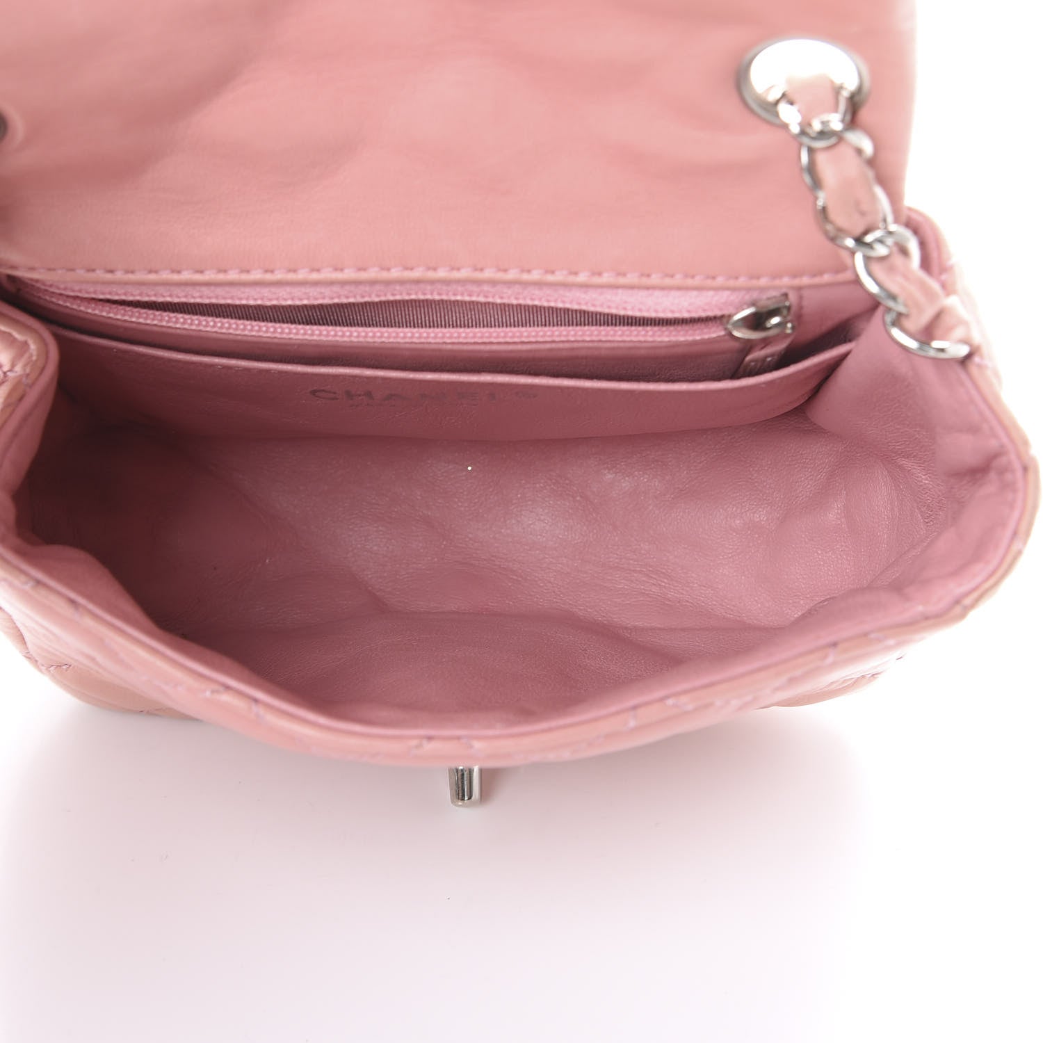 Chanel Lambskin Quilted Mini Square Flap Pink 4 of 15