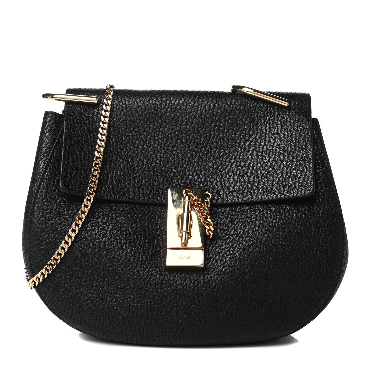 Chloe Grained Lambskin Drew Shoulder Bag Black 1 of 6