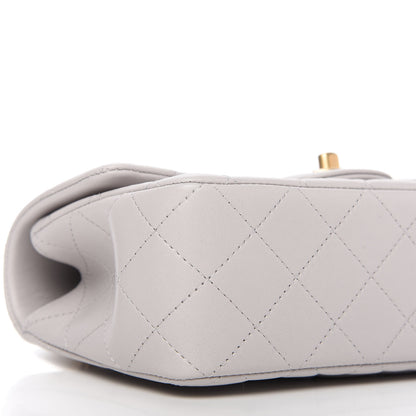Chanel Lambskin Quilted Mini Top Handle Rectangular Flap Grey 6 of 11