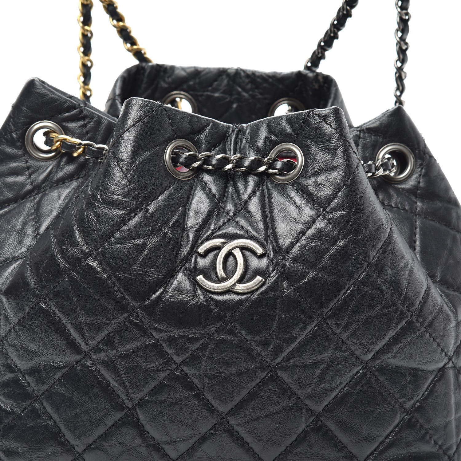 Chanel Aged Calfskin Quilted Small Gabrielle Backpack Black 7 of 9