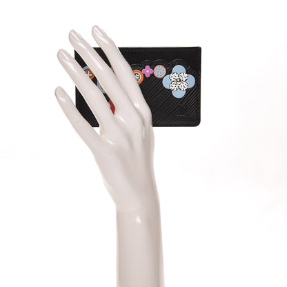 Louis Vuitton Epi Flower Remix Card Holder Black 2 of 6
