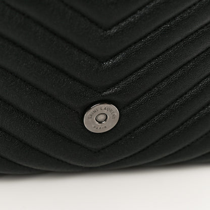 Saint Laurent Sheepskin Matelasse Chevron Monogram Medium College Bag Black 20 of 20