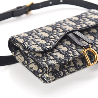 Christian Dior Oblique Saddle Belt Bag Blue 5 of 8