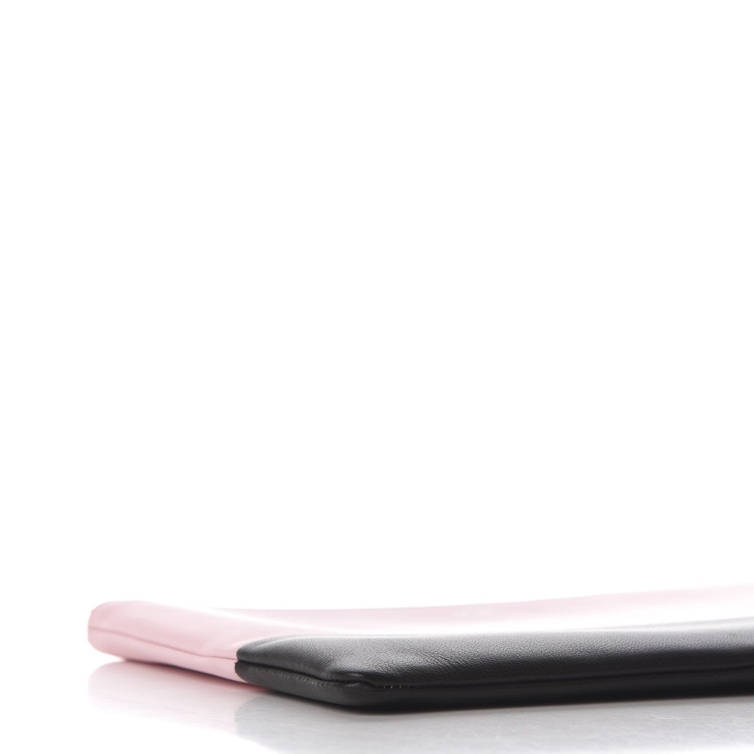 Celine Lambskin Bi-Color Solo Clutch Pouch Pale Pink Espresso 11 of 18