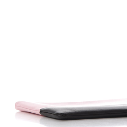 Celine Lambskin Bi-Color Solo Clutch Pouch Pale Pink Espresso 11 of 18