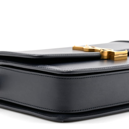 Saint Laurent Box Calfskin Monogram Medium Solferino Satchel Deep Marine 10 of 13