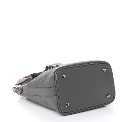 MCM Calfskin Ottomar Monogram Small Essential Bucket Charcoal 4 of 10