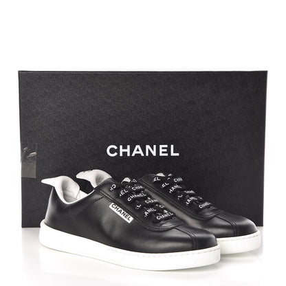 Chanel Calfskin CC Womens Sneakers 36 Black 8 of 8