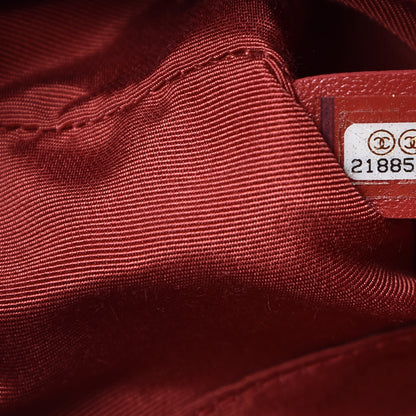 Chanel Lambskin Quilted Boy Shopping Tote Dark Red 7 of 10