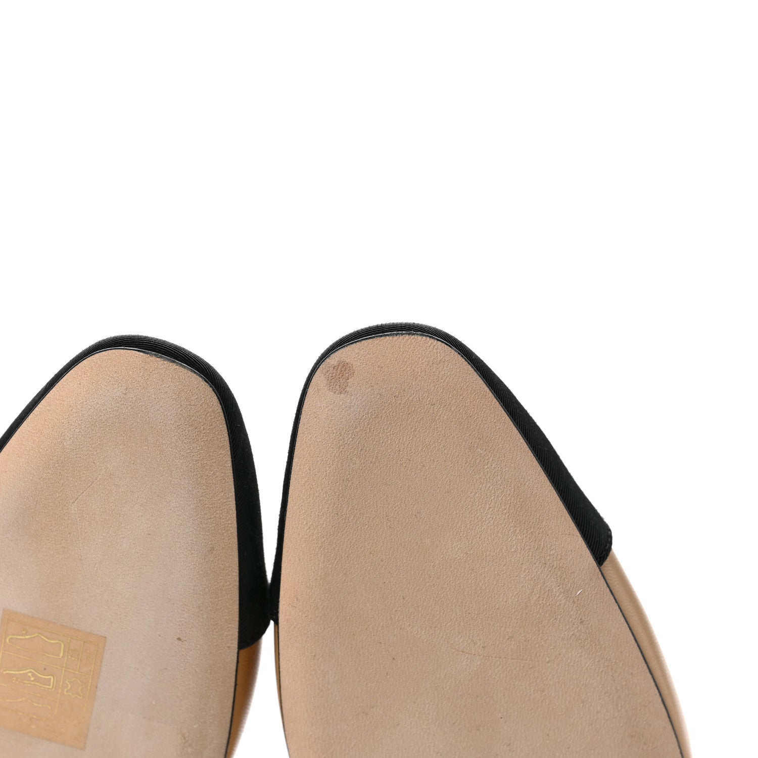 Chanel Goatskin Grosgrain Cap Toe CC Slingback Pumps 35.5 Beige Black 8 of 9