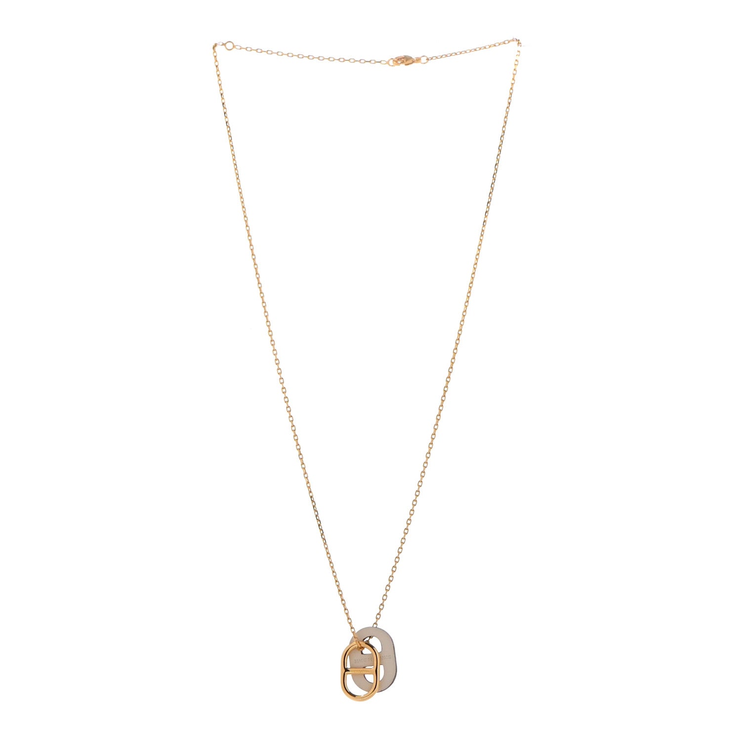 Hermes Swift O'Maillon Pendant Necklace Nata 3 of 6