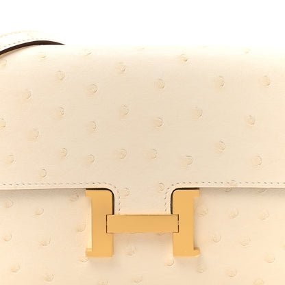 Hermes Ostrich Constance Long Wallet To Go Nata 8 of 11