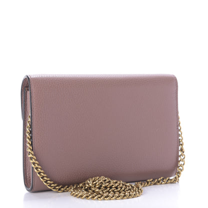 Gucci Cellarius Calfskin GG Marmont Chain Wallet Rosy Phard 3 of 11
