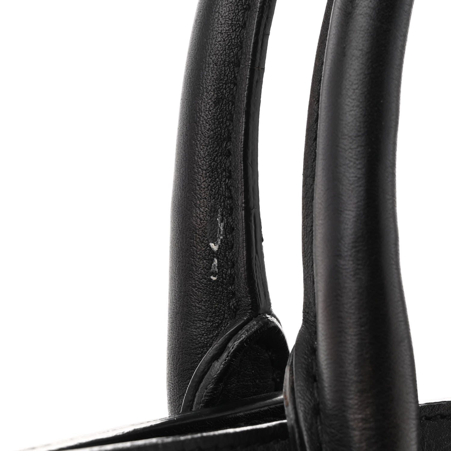 Saint Laurent Smooth Calfskin Crocodile Embossed Small Monogram Downtown Cabas Black 10 of 10