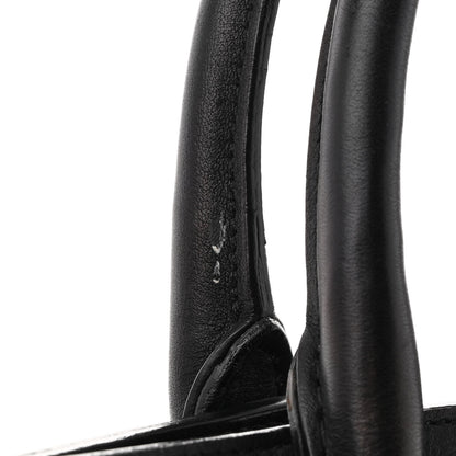 Saint Laurent Smooth Calfskin Crocodile Embossed Small Monogram Downtown Cabas Black 10 of 10