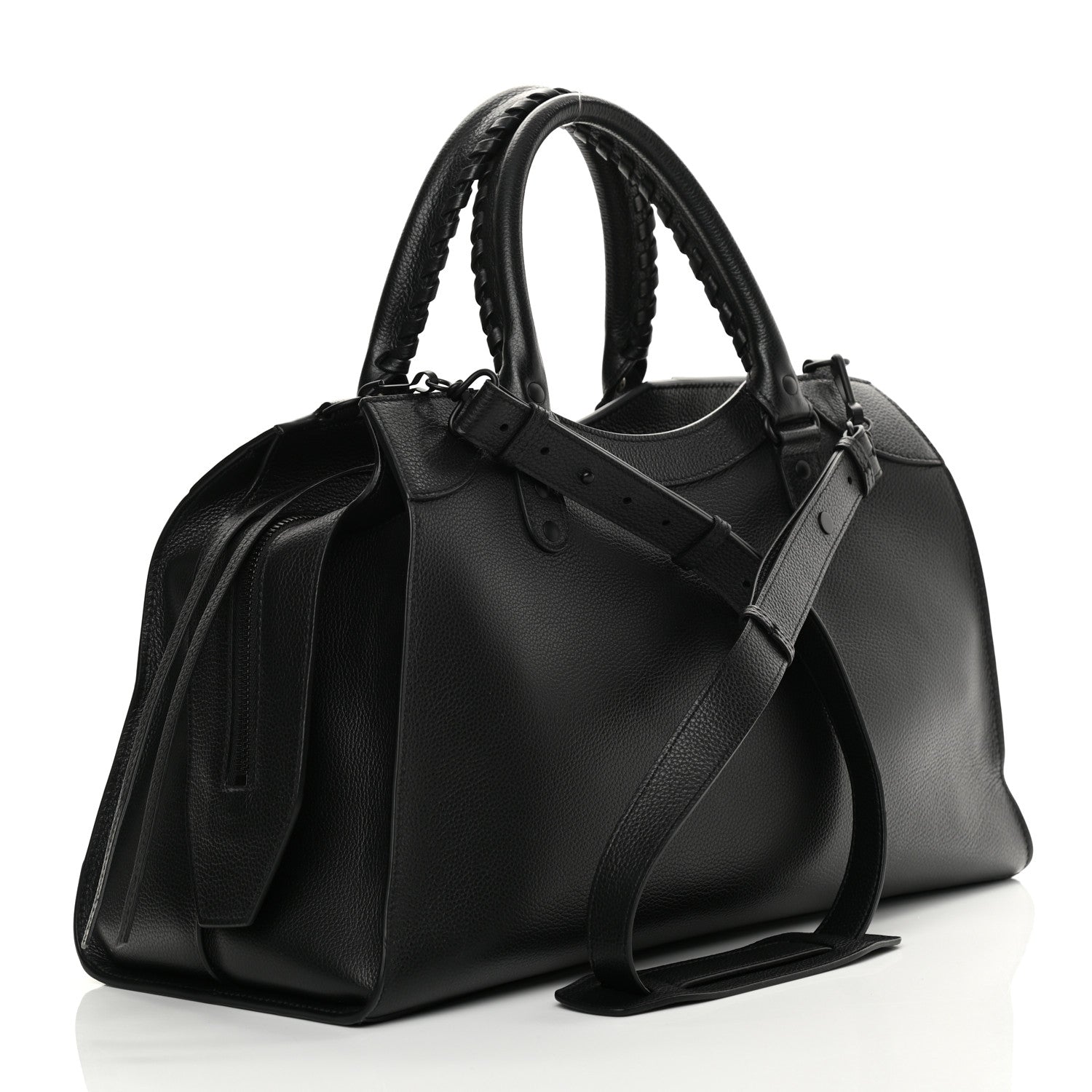 Balenciaga Grained Calfskin Neo Classic Black Hardware Medium City Black 3 of 10