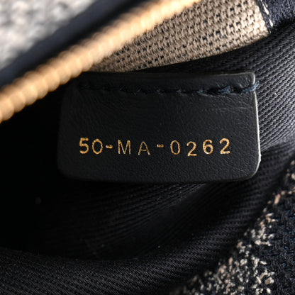 Christian Dior Toile de Jouy Embroidered Large Lady D-Lite Navy 7 of 10