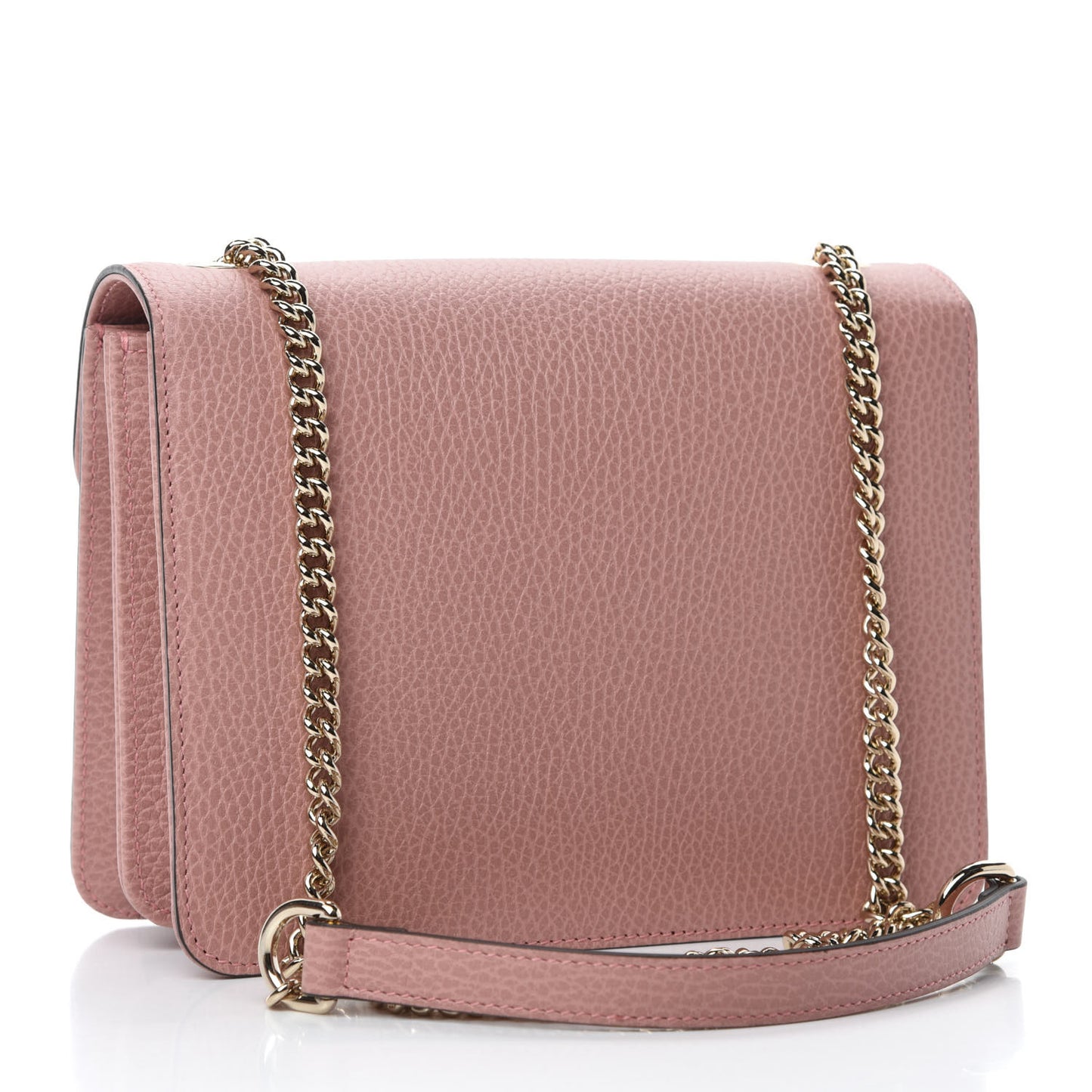 Dollar Calfskin Small Interlocking G Shoulder Bag Soft Pink