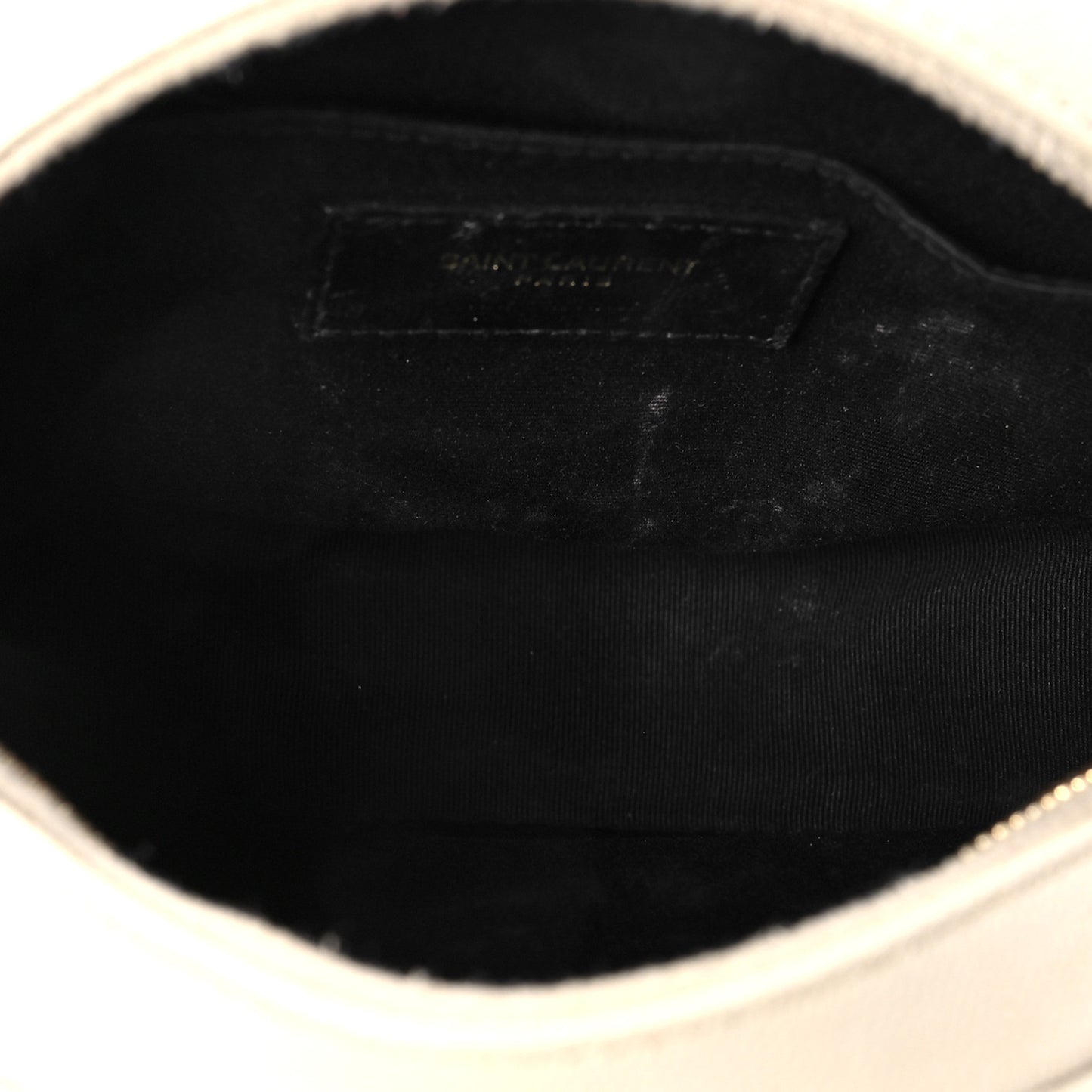 Grain De Poudre Matelasse Chevron Quilted Round Vinyle Camera Bag Blanc Vintage
