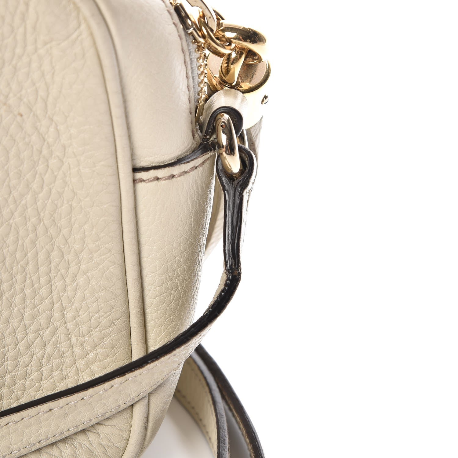 Gucci Pebbled Calfskin Small Soho Disco Bag Off White 10 of 11