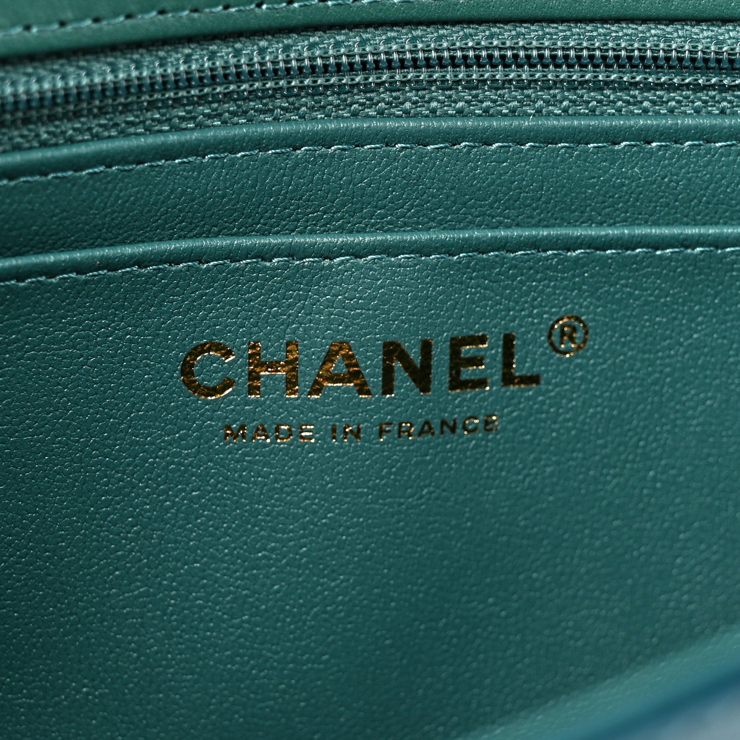 Chanel Shaded Patent Calfskin Quilted Mini Rectangular Flap Green Blue 6 of 10